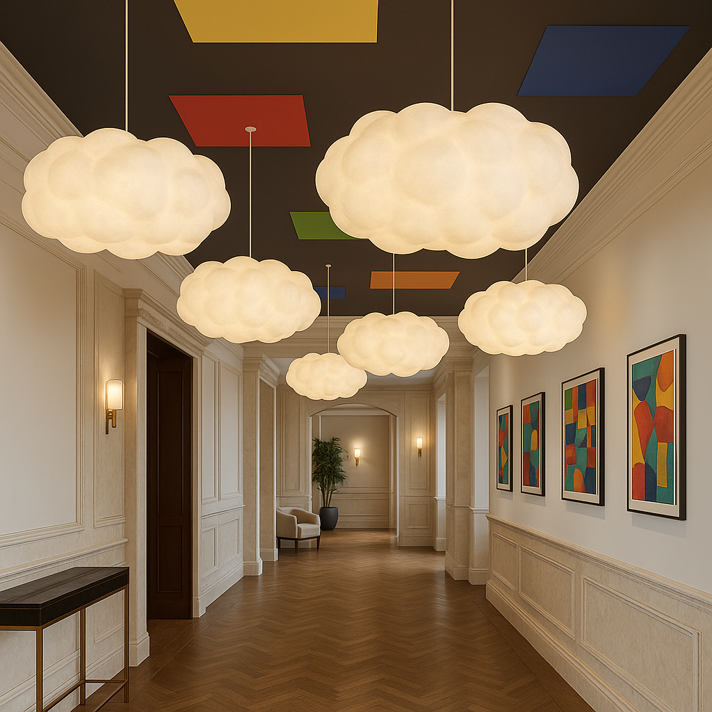 Cloud-Themed Pendant Light