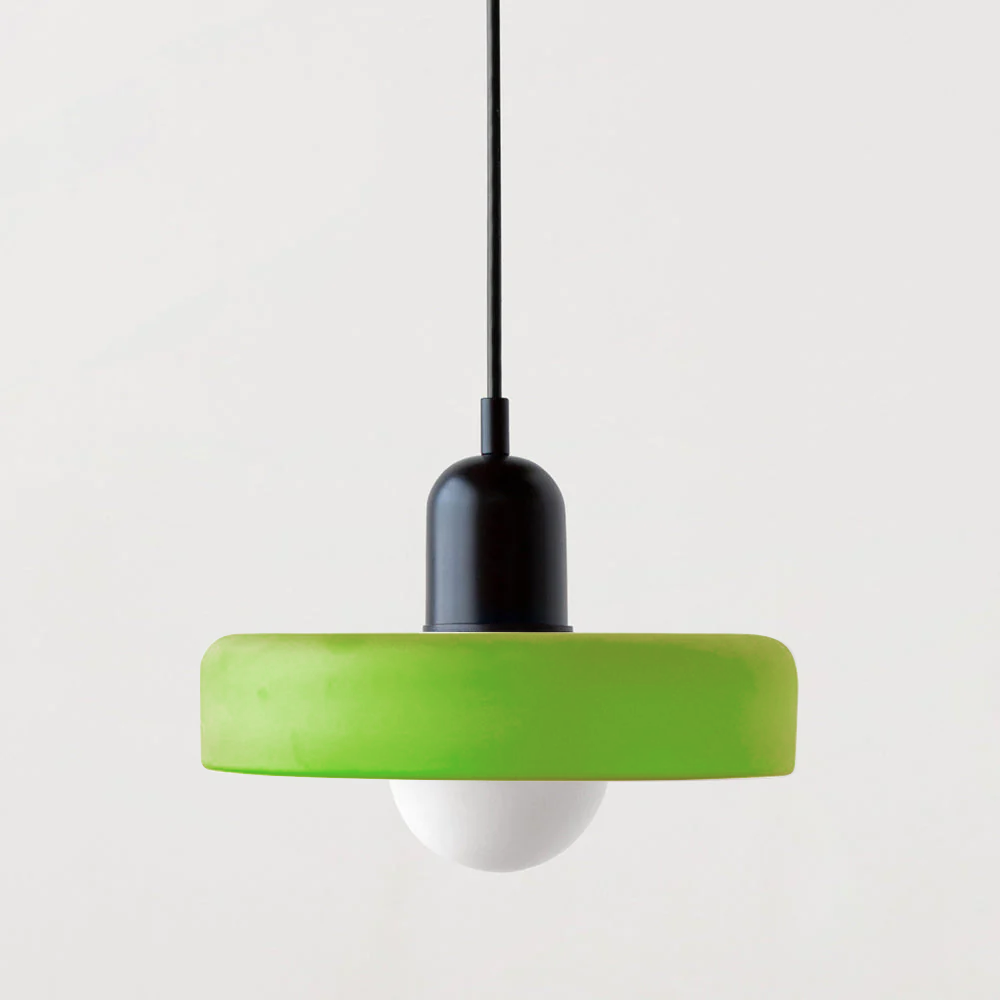 Vibrant Bauhaus-Inspired Glass Pendant Light