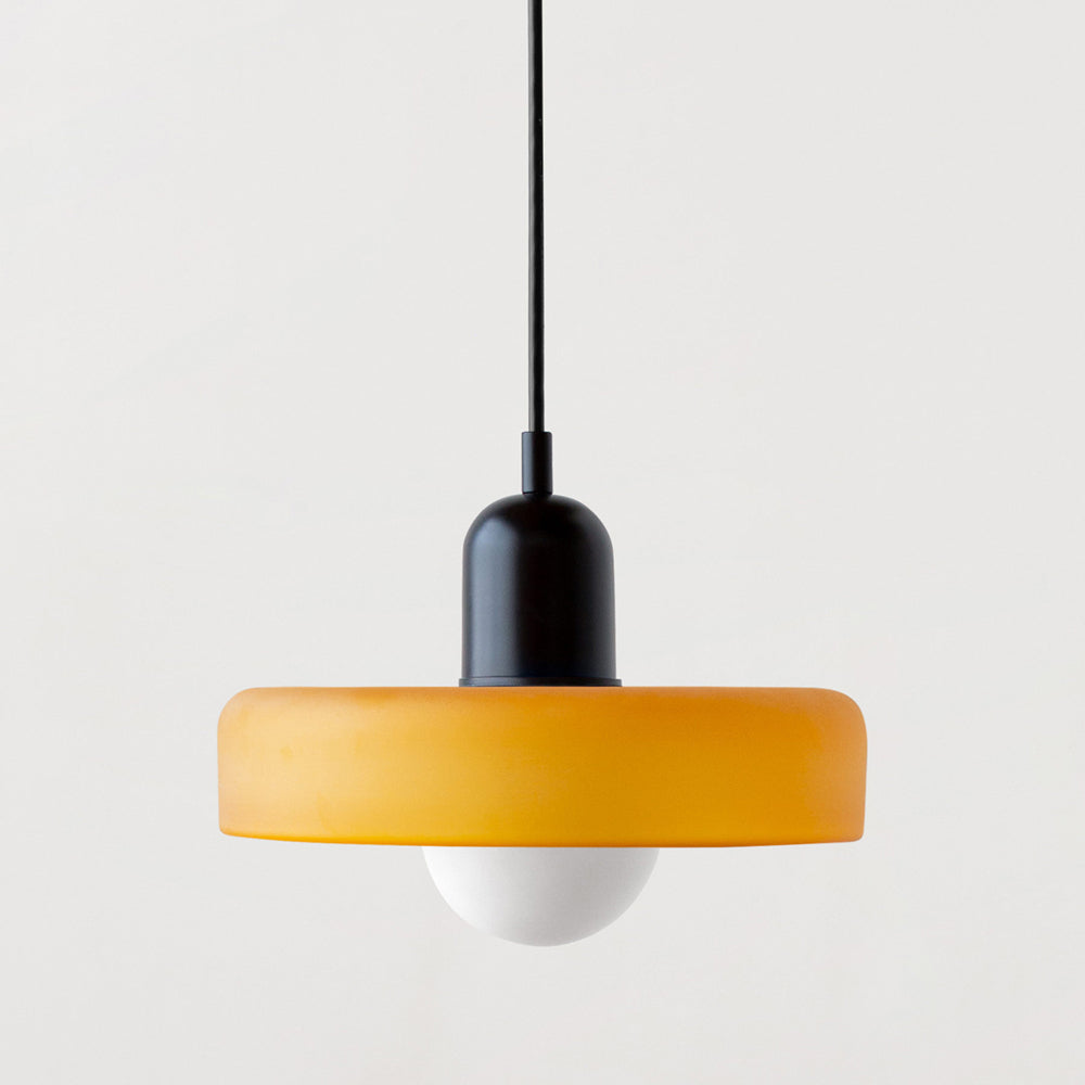 Vibrant Bauhaus-Inspired Glass Pendant Light