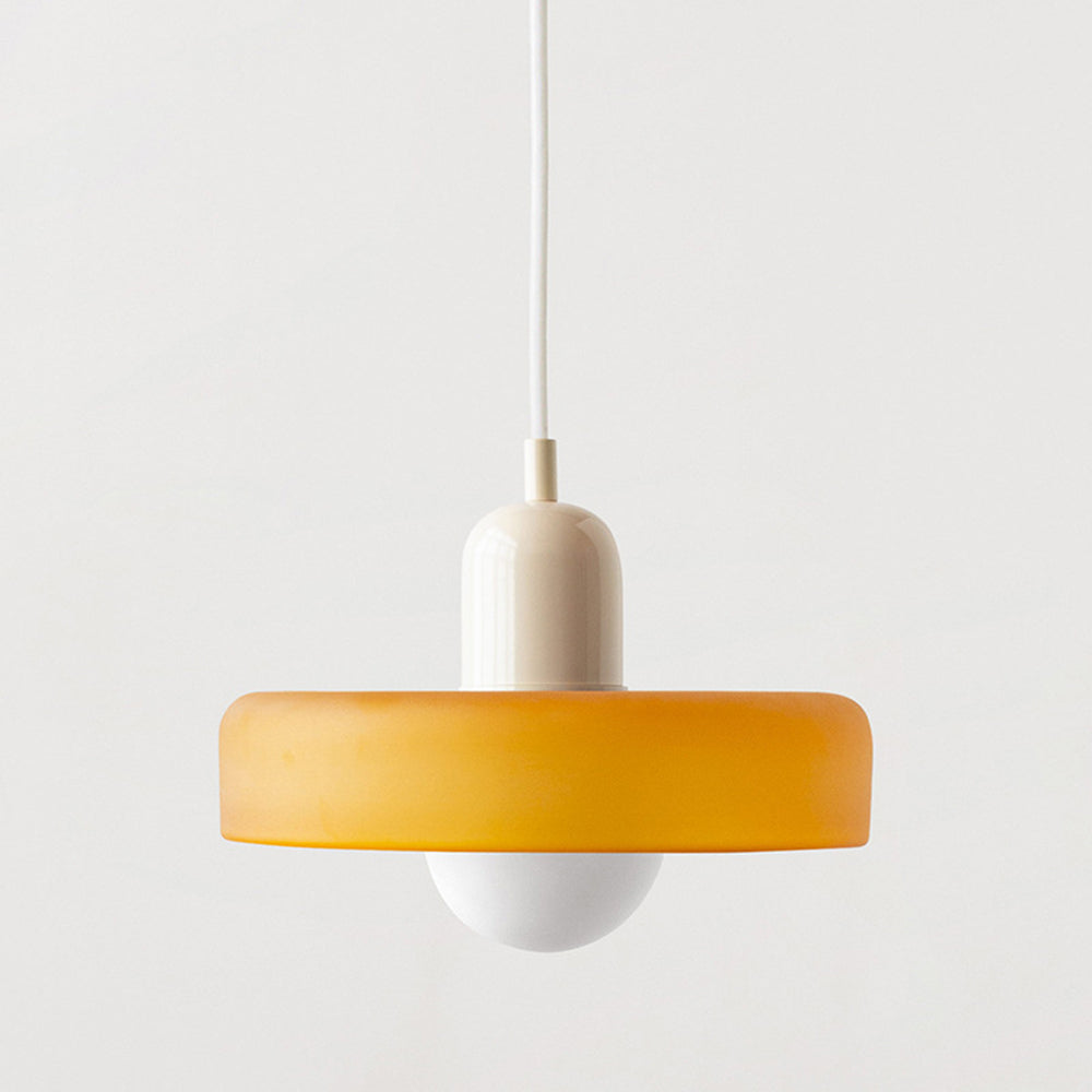 Vibrant Bauhaus-Inspired Glass Pendant Light