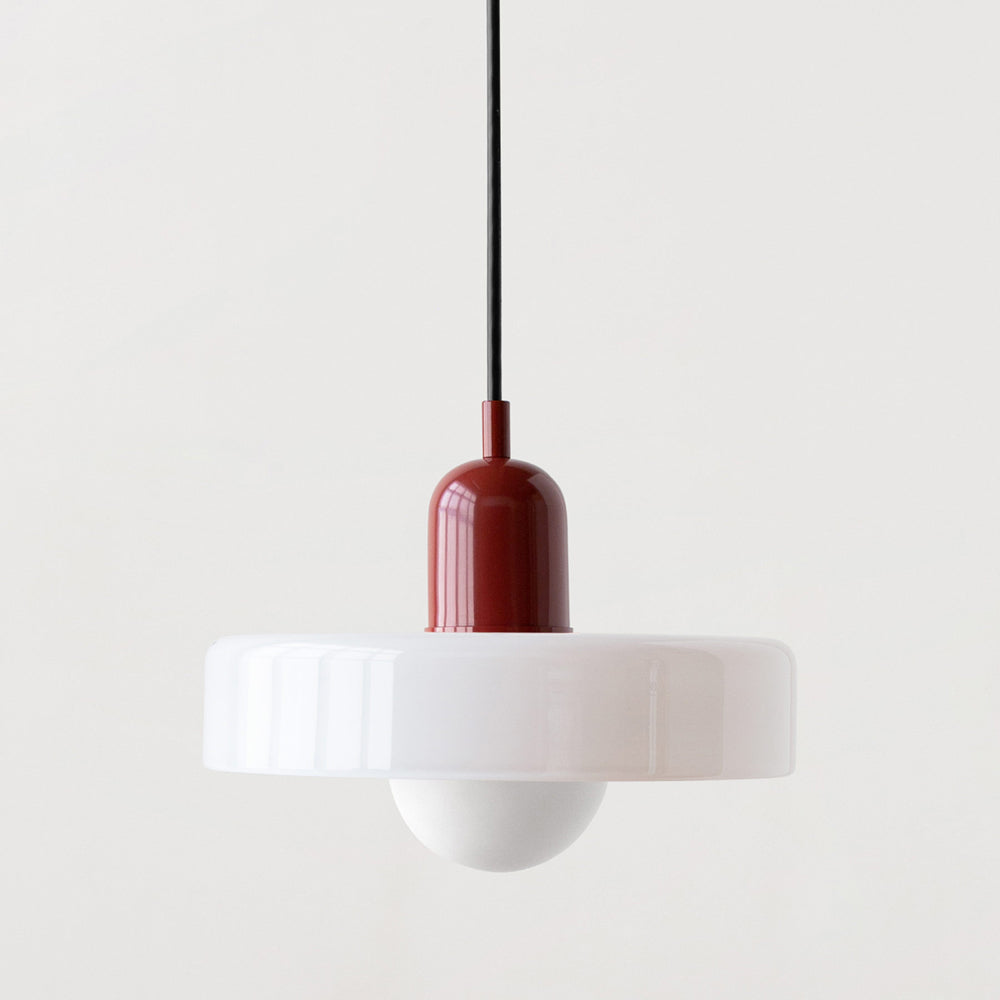 Vibrant Bauhaus-Inspired Glass Pendant Light