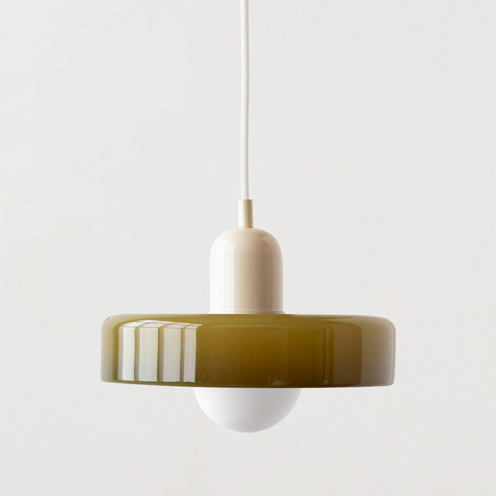 Vibrant Bauhaus-Inspired Glass Pendant Light