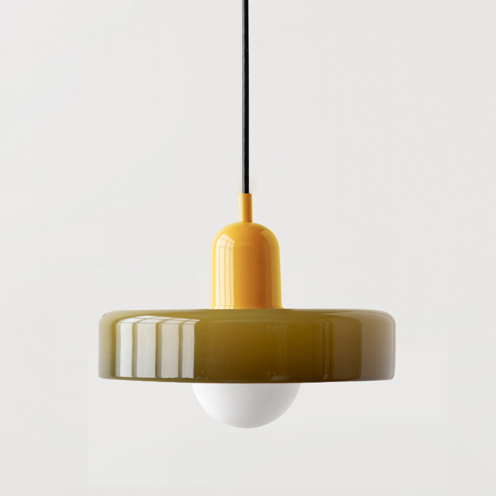 Vibrant Bauhaus-Inspired Glass Pendant Light