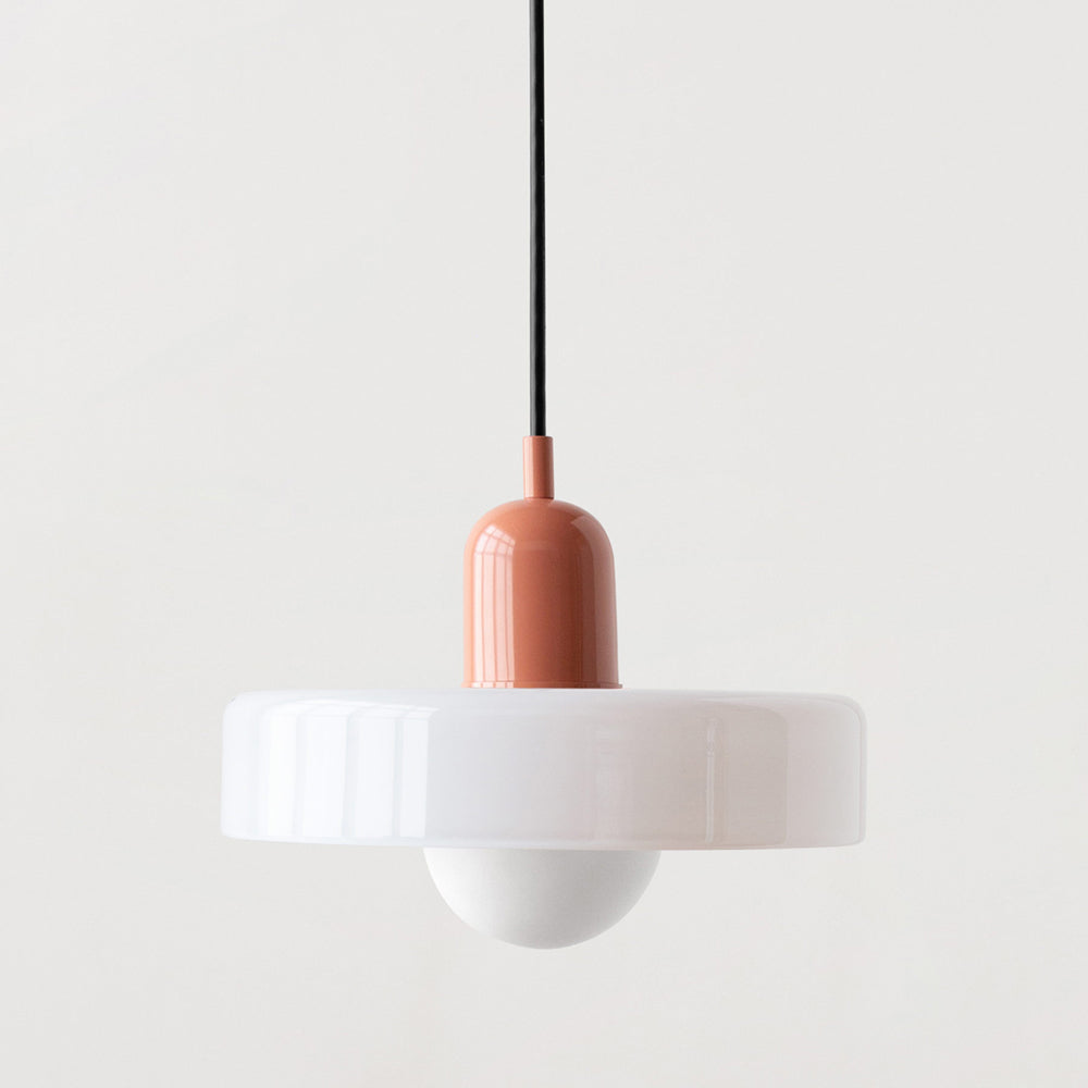 Vibrant Bauhaus-Inspired Glass Pendant Light