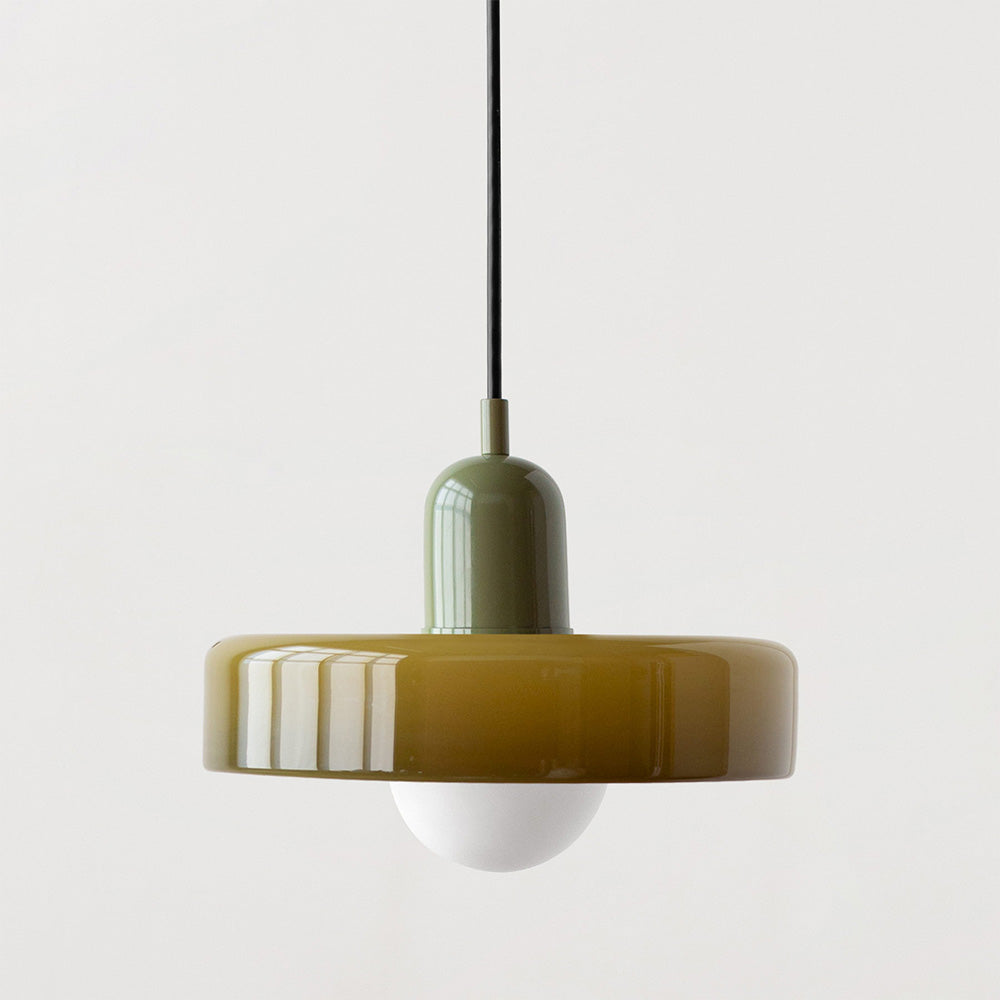Vibrant Bauhaus-Inspired Glass Pendant Light