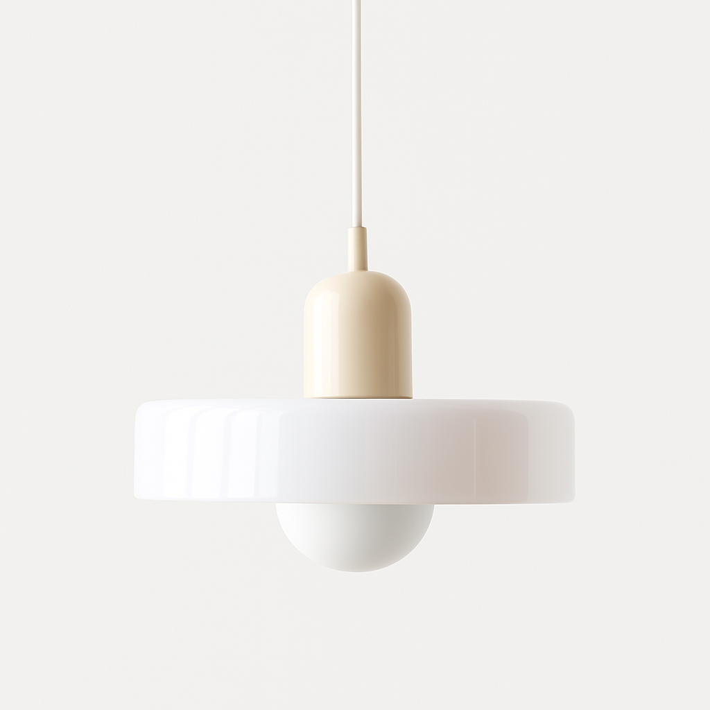 Vibrant Bauhaus-Inspired Glass Pendant Light