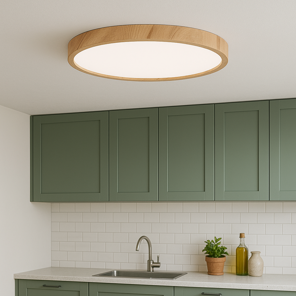 Wood Grain Ceiling Light