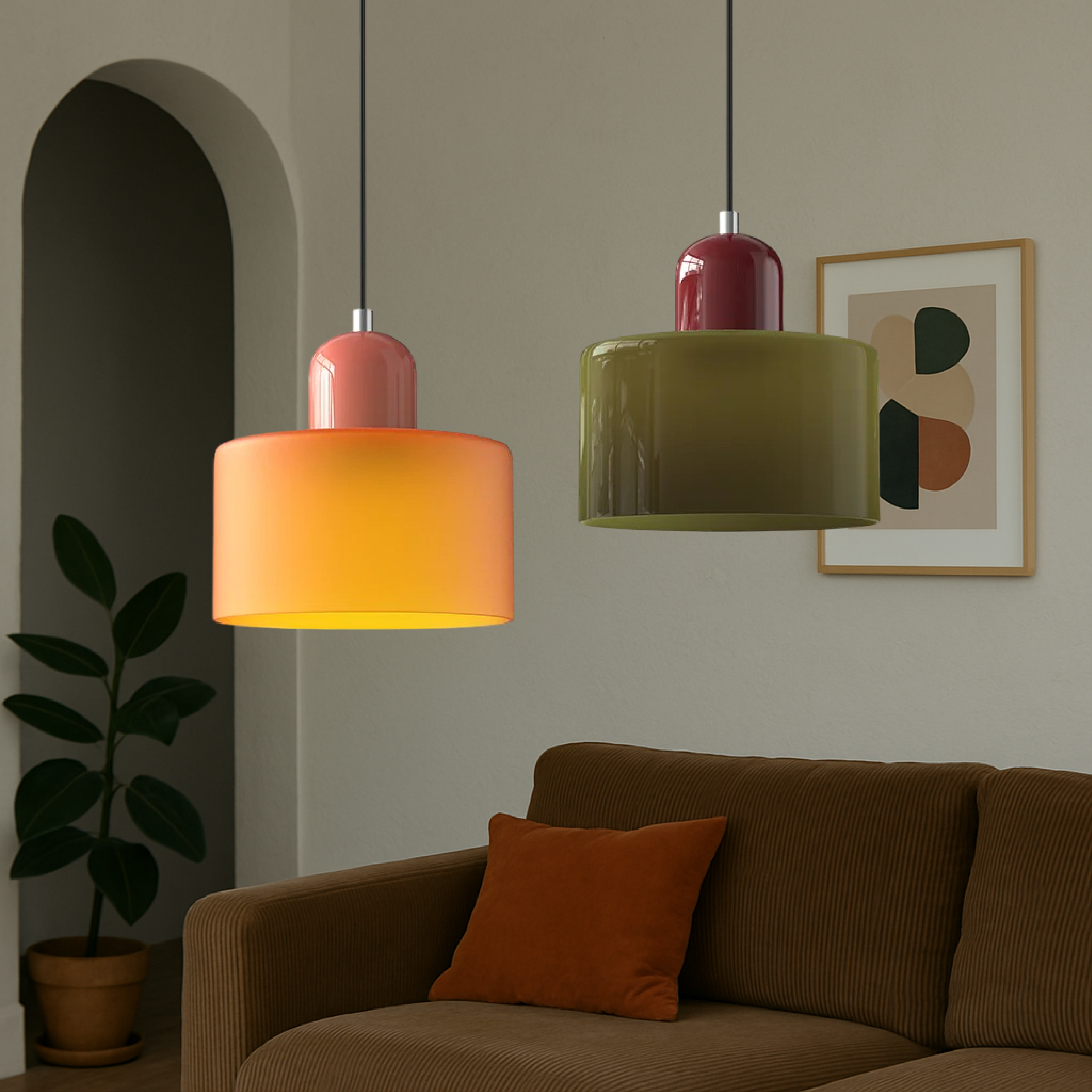 Artistic Bauhaus-Inspired Pendant Light