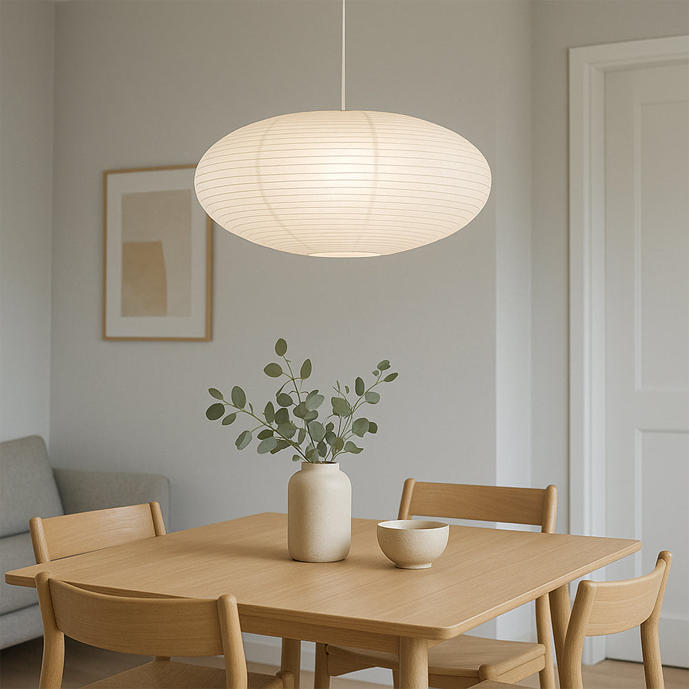 Elegant Wabi Sabi Paper Pendant Light