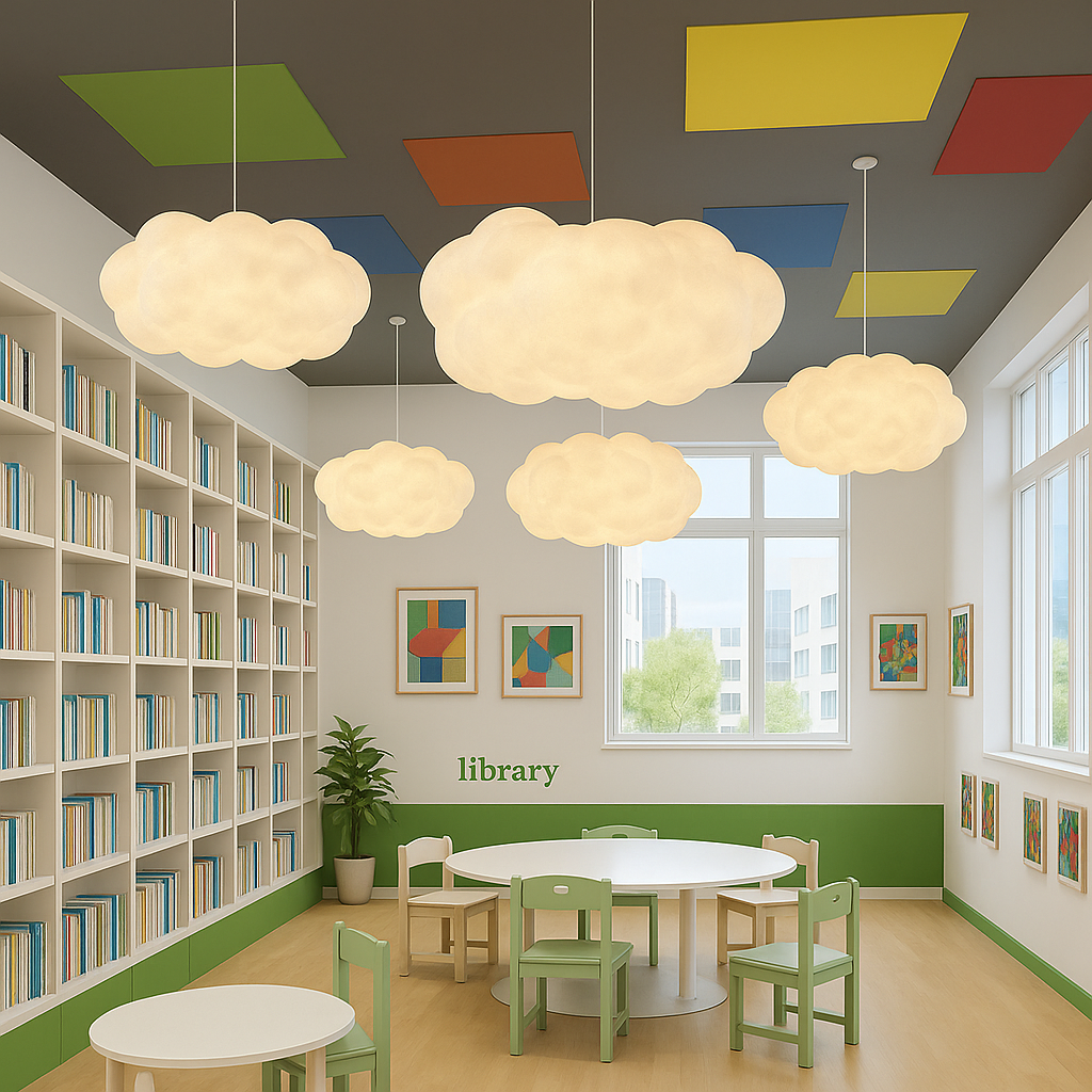 Cloud-Themed Pendant Light